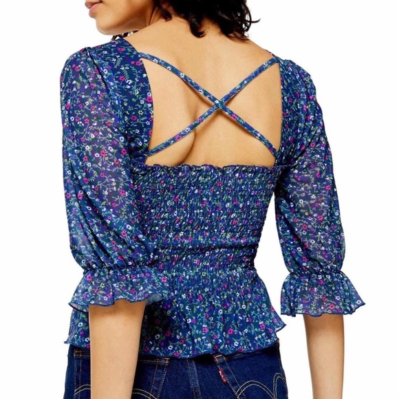 NWOT Topshop Blouse - Picture 3 of 9